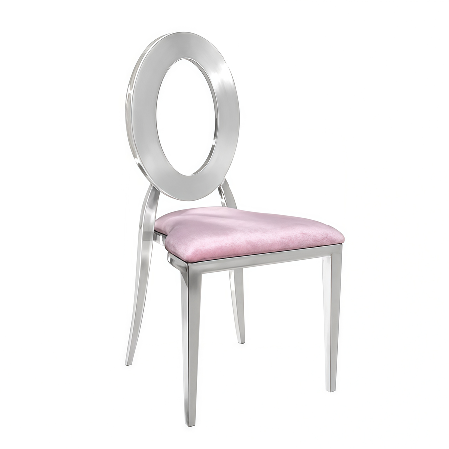 Стул «Element» серебро, пепельно-розовый бархат - Фото основное 1