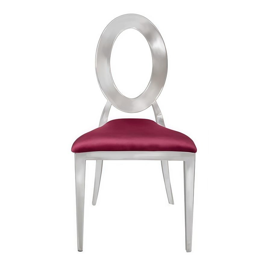 Стул «Element» серебро, бургундский красный бархат - Фото миниатюра 2