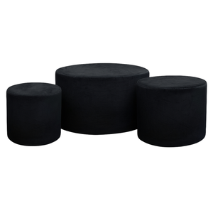 Набор пуфов Total black