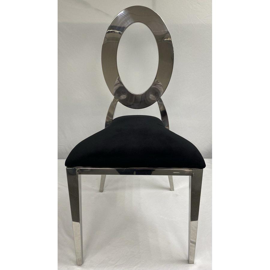 Стул «Element» серебро, черный бархат - Фото миниатюра 3