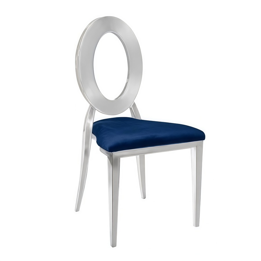 Стул «Element» серебро, синий бархат - Фото основное 1