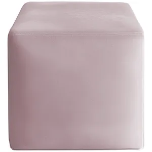 Чехол пуфик "Квадро" | бледно-розовый бархат