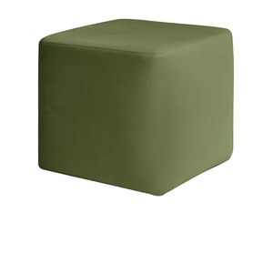 Чехол пуфик "Квадро" зеленый чай бархат