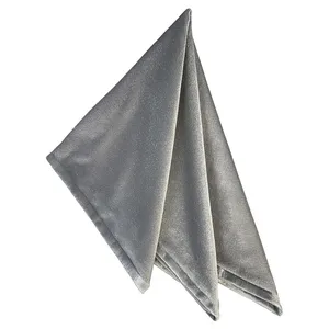 Салфетка бархатная "Бета" | серо-серебряная