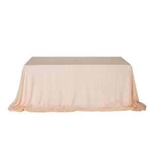 Скатерть с пайетками "Дельта"светло-персиковая прямоугольна
