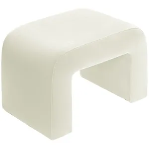 Чехол пуфик "Боу" мини | жемчужный бархат