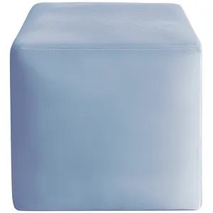 Чехол пуфик "Квадро" голубой сапфир бархат
