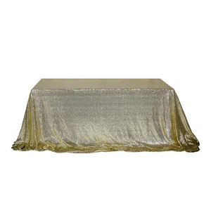 Скатерть с пайетками "Дельта" желтое золото прямоугольная