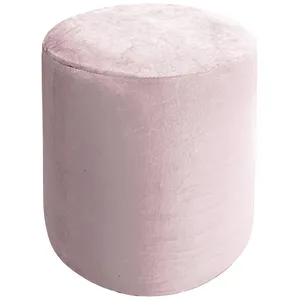 Чехол пуфик "Фуфик" мини бледно-розовый бархат