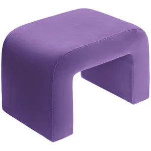 Чехол пуфик "Боу" мини | фиолетовый люпин бархат