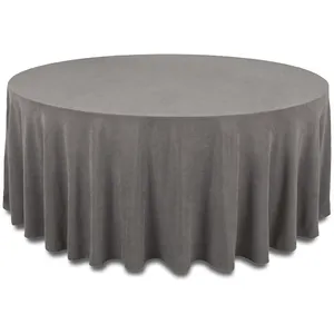 Скатерть канвас "Гамма" темно-серая круглая