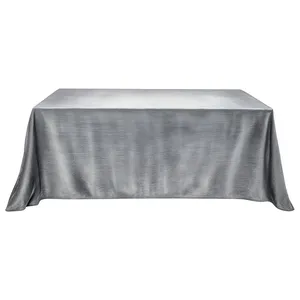 Скатерть бархатная "Бета+" серебряная прямоугольная