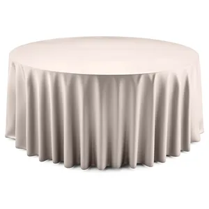 Скатерть "Шелк" | лунно-розовая круглая