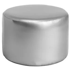 Чехол пуфик "Фуфик" миди серебро