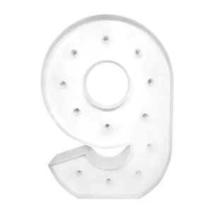 Цифра "9" белая (высота 100 см)