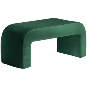 Чехол пуфик "Боу" макс зеленый малахит бархат