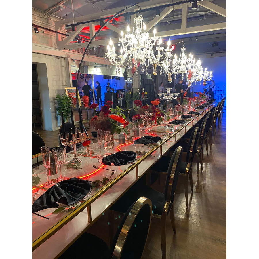 Стол "Loft Gold" прямоугольный, золото - Фото миниатюра 2