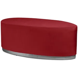 Чехол бархатный красный для овального пуфа