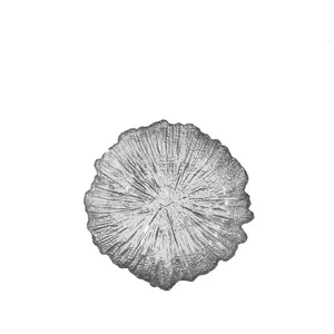 Пирожковая тарелка «Коралл» серебряная