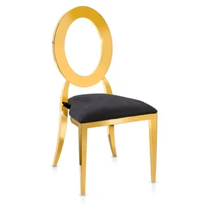 Стул Голливуд золотой, подушка черная бархат