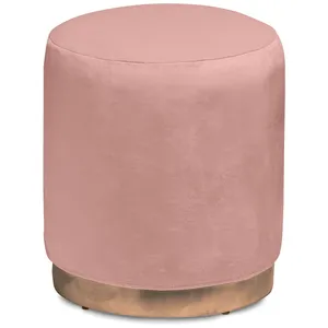 Чехол бархатный розовый для круглого пуфа