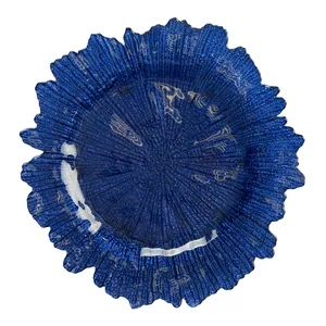 Тарелка Коралл синяя