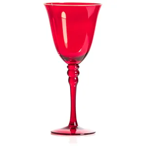 Бокал "Кения" красный с золотым кантом 250 мл