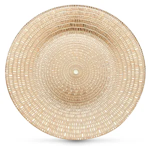 Подстановочная тарелка «Милан» розовое золото