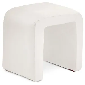 Чехол белый теплый бархатный для п пуфа