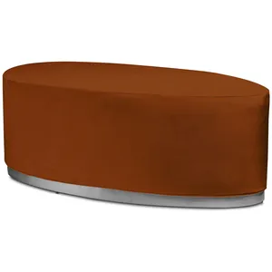 Чехол бархатный терракотовый для овального пуфа