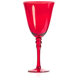 Бокал "Кения" красный с золотым кантом 350 мл