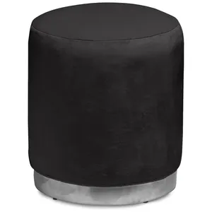Чехол бархатный черный для круглого пуфа