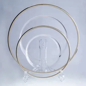 Сет из 2-х тарелок 33/27  Призрак с золотой каймой