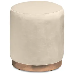 Чехол бархатный светло-бежевый для круглого пуфа