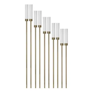 10 золотых стоек с плафонами: 120, 110, 100, 90, 80 см