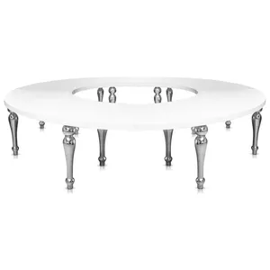 Стол "Змейка" с серебряными ножками