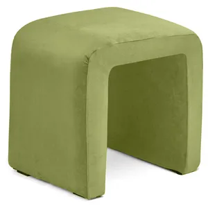 Чехол зеленый теплый бархатный для п пуфа