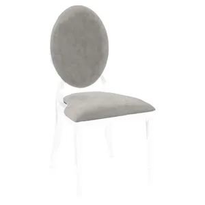 Чехол 2 шт. к стулу Вашингтон, светло-серый бархат