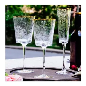 Набор "Эванс" из 2 бокалов + стакан прозрачный с золотом