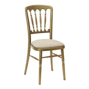 Стул «Наполеон» золотой, с подушкой, дерево