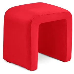 Чехол красный алый бархатный для п пуфа