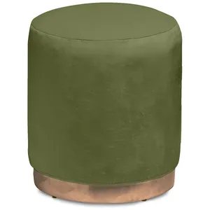 Чехол бархатный мшистый для круглого пуфа