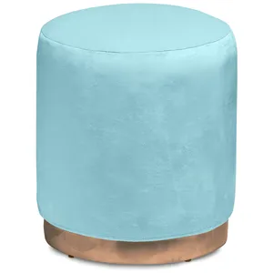 Чехол бархатный небесный для круглого пуфа