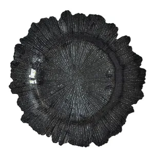 Тарелка Коралл черная
