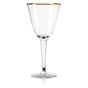 Бокал «Кения» для красного вина  прозрачный с золотым кантом