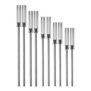 10 дымчатых стоек с плафонами: 120, 110, 100, 90, 80 см