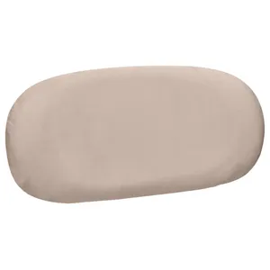 Чехол спинка к стулу Тотем, серо-бежевый теплый бархат