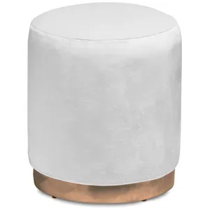 Чехол бархатный белый для круглого пуфа