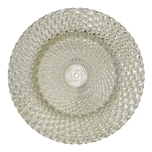 Тарелка Венеция серебряная