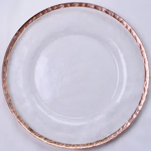 Тарелка Бари медь, прозрачная